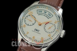 0 0 IWP7D00022 XF Portugese 7 Days Annual Calender 5035 SS/LE White-Champagne Gold A-52850