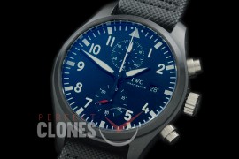 0 0 IWP00086 ZF Pilot Chronograph 389001 Top Gun CER/NY Black A-7750