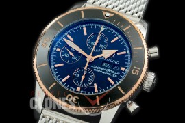 0 0 BLSF-HC46-111M ANF/OXF Superocean Heritage Chronograph SS/ME Black A-7750