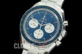 0 0 0 OMSP00313 OMF Speedmaster Moon Watch SS/SS Blue Venus 75 H/W