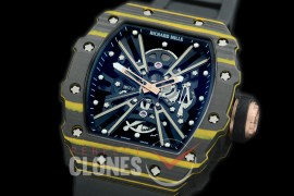 RM012-01-131N RM012 Tourbillon Black/Yellow NTPT/NY Black Skeleton Customized Movt