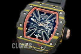 RM012-01-132N RM012 Tourbillon Black/Yellow NTPT/RU Black Skeleton Customized Movt