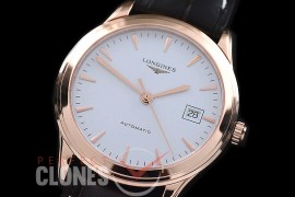 LG00161 Master Collection Automatic Date RG/LE White Sticks M-9015