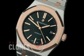 0 0 0 AP15400-612 OMF AP15400 Royal Oak Automatic SS/RG Black Miyota 9015 / 3120