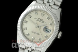 R36DJS-511 126234 SS/SS Fluted/Jubilee 2019 Silver Diamonds A-2824