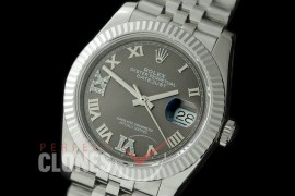 R36DJS-528 BP Datejust 36 126234 SS/SS Fluted/Jubilee 2019 Dark Rhodium Roman/Diamonds A-2824