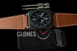 0 0 0 BR03-94-115 BR03-94 Heritage Chronograph PVD/LE Black A-7750 Sec at 3 - Bundle with Free Nylon Velcro Strap with Toolkit