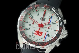 0 0 TGF1-MV33-101R Formula 1 Max Verstappen 33 Special Ed Chronograph SS/RU White OS 10 Qtz