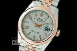 R36DJTR-501S BP Datejust 36 120231 SS/RG Smooth/Jubilee 2019 White Sticks A-2824