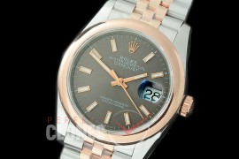 R36DJTR-503S BP Datejust 36 120231 SS/RG Smooth/Jubilee 2019 Dark Rhodium Grey Sticks A-2824