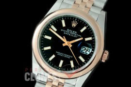 R36DJTR-502S BP Datejust 36 120231 SS/RG Smooth/Jubilee 2019 Black Sticks A-2824