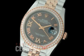 R36DJTR-528Y 126281RBR SS/RG Diamond/Jubilee 2019 Dark Rhodium Grey Roman/Diam A-2824