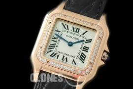 CARPT-036LD Panthere de Cartier RG/LE/Diam White Swiss Quartz 