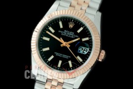 R36DJTR-502F BP Datejust 36 120231 SS/RG Fluted/Jubilee 2019 Black Sticks A-2824