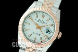 R36DJTR-501F BP Datejust 36 120231 SS/RG Fluted/Jubilee 2019 White Sticks A-2824