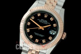R36DJTR-512F BP Datejust 36 120231 SS/RG Fluted/Jubilee 2019 Black Diamonds A-2824