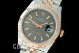 R36DJTR-503F BP Datejust 36 120231 SS/RG Fluted/Jubilee 2019 Dark Rhodium Grey Sticks A-2824