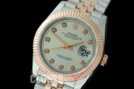 R36DJTR-511F BP Datejust 36 120231 SS/RG Fluted/Jubilee 2019 Silver Diamonds A-2824