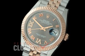 R36DJTR-528F BP Datejust 36 120231 SS/RG Fluted/Jubilee 2019 Dark Rhodium Grey Roman/Diam A-2824