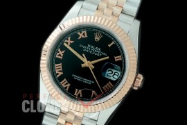 R36DJTR-522F BP Datejust 36 120231 SS/RG Fluted/Jubilee 2019 Black Roman A-2824
