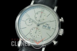 0 0 0 IWPT-101 IW391007 Portofino Chronograph Classic SS/LE White A-7750 