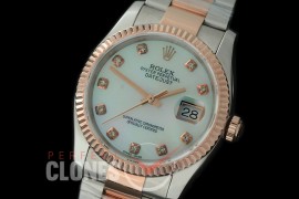 RL36DJR-18K-426 116231 MOP White Diam TT SS/RG Swiss 2836
