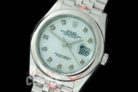 R36DJS-317S GMF 126234 SS/SS Smooth/Jubilee MOP White Diam Asian 2824 904L Steel 