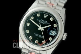 R36DJS-312S GMF 126234 SS/SS Smooth/Jubilee Black Diam Asian 2824 904L Steel 