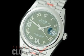 R36DJS-329S GMF 126234 SS/SS Smooth/Jubilee Olive Green Roman/Diam Asian 2824 904L Steel9