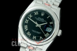 R36DJS-322S GMF 126234 SS/SS Smooth/Jubilee Black Roman Asian 2824 904L Steel 