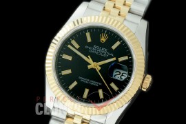 R36DJT-502F BP Datejust 36 126233 SS/YG Fluted/Jubilee 2019 Black Sticks A-2824