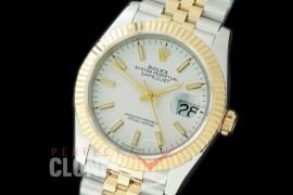 R36DJT-501F BP Datejust 36 126233 SS/YG Fluted/Jubilee 2019 White Sticks A-2824