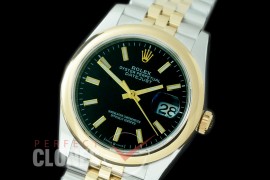 R36DJT-502S BP Datejust 36 126233 SS/YG Smooth/Jubilee 2019 Black Sticks A-2824