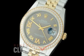 R36DJT-528Y 126283RBR SS/YG Diam/Jubilee 2019 Dark Rhodium Grey Roman-Diam A-2824