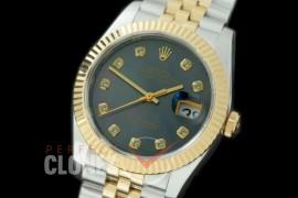 R36DJT-518F BP Datejust 36 126233 SS/YG Fluted/Jubilee 2019 MOP Black Diam A-2824