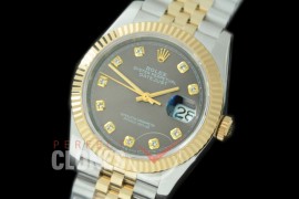 R36DJT-513F BP Datejust 36 126233 SS/YG Fluted/Jubilee 2019 Dark Rhodium Grey Diam A-2824