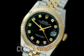 R36DJT-512F BP Datejust 36 126233 SS/YG Fluted/Jubilee 2019 Black Diam A-2824