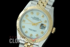 R36DJT-517F BP Datejust 36 126233 SS/YG Fluted/Jubilee 2019 MOP White Diam A-2824