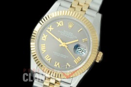 R36DJT-523F BP Datejust 36 126233 SS/YG Fluted/Jubilee 2019 Dark Rhodium Grey Roman A-2824
