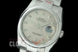 R36DJS-383S GMF 126234 SS/SS Smooth/Oyster Silver Diam SA 3135 904L Steel 