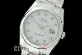 R36DJS-381S GMF 126234 SS/SS Smooth/Oyster White Diam SA 3135 904L Steel 