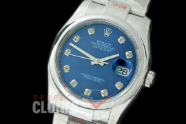 R36DJS-385S GMF 126234 SS/SS Smooth/Oyster Blue Diam SA 3135 904L Steel 