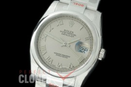 R36DJS-393S GMF 126234 SS/SS Smooth/Oyster Silver Roman SA 3135 904L Steel 