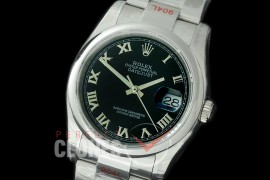 R36DJS-392S GMF 126234 SS/SS Smooth/Oyster Black Roman SA 3135 904L Steel 