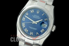 R36DJS-395S GMF 126234 SS/SS Smooth/Oyster Blue Roman SA 3135 904L Steel 