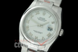 R36DJS-391S GMF 126234 SS/SS Smooth/Oyster White Roman SA 3135 904L Steel 