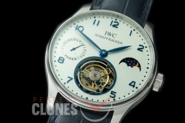 0 IWPTB00032 Portugese Tourbillon Handwind SS/LE White-Blue Asian Flying Man Tourbillon