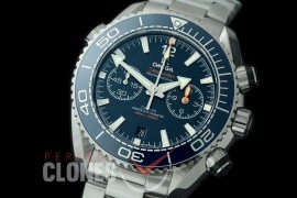 0 0 0 OMCPO45-975 OMF V3 Planet Ocean Chrono SS/SS Blue A-7750 Mod to Calibre 9900 Functions 