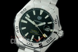 0 0 TGAQ00502 Aquaracer Calibre 5 SS/SS Black Asian 2813