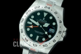 0 0 0 0 0 RLEX00932 GMF 904L Steel 216570 CHS Explorer II SS/SS Black SA 3187